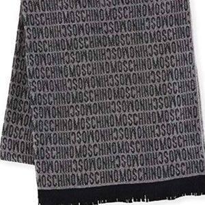NWT MOSCHINO 100% WOOL LUXURY LOGO THROW BLANKET